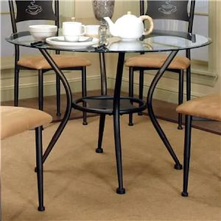 45" Round Beveled Edge Glass Top Table